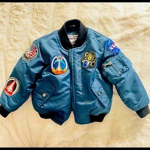 Adorable Kids NASA Space Shuttle puffer jacket
